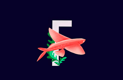 Letter F colors design dongtrieuz illustration letter typography