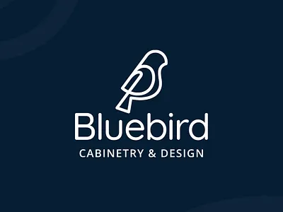 Bluebird Cabinetry & Design b bird branding icon logo ui