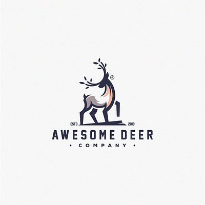 Deer logo design inspiration animal brand branding character deer design designs esport illustration logo mascot minimalist vector