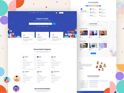 Help Desk Landing Page of DDoc Documentation WP Theme documentation figma landing page landing page design ui ui design ui trends ux ux design ux research web design