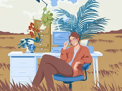 Oops. Looks like you’re lost charachter character color design fashion flat illustration illustrator vector woman