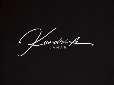 Kendrick Lamar (dedication) authentic authenticity brand calligraphy custom dedication flow hip hop kendrick lamar lettering logo personal premium script signature type unique urban video