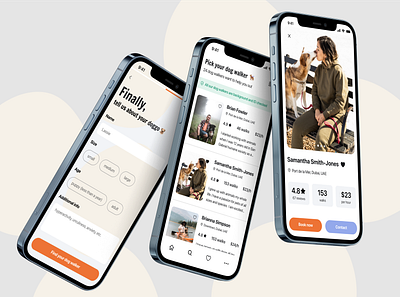 DogGo! a dog walking app app design ui ux