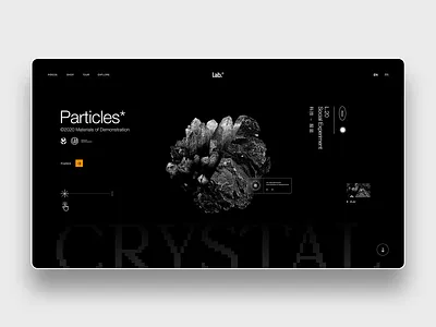 Particles* UI adobe concept contemporary design designer freelance graphic lab minimal minimalist sketch streetwear tech wear ui ui design user interface website website design