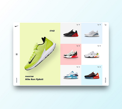 Nike Sneaker Store Design Concept adobexd concept landingpage minimal nike sneaker store ui website