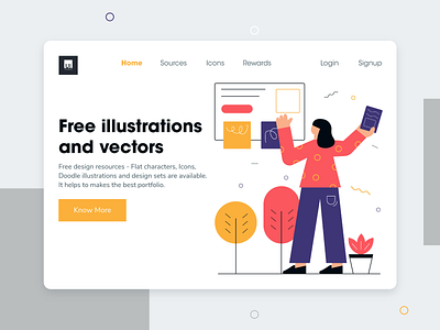 Free Design Resources branding doodle design illustration inspiration landingpage layout ui design ui kit webdesign website design