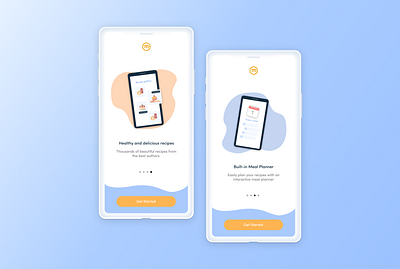 Onboarding - Cooking / Food App 🥦🍓🍕 branding clean ui design food app food illustration freelance design freelancer illustraion illustration ios ios app design meal planner mobile app mobile design mobile ui native app onboarding onboarding ui recipe app ui