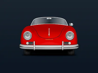 Porsche 356 Speedster Vector Illustration car classic car design illustration porsche porsche 356 sketch sketchapp vector vector illustration