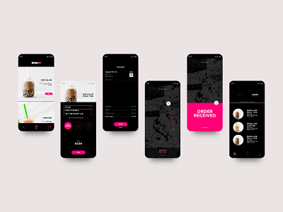 Boba Tea Mobile App Exploration design graphicdesign kathmandu mobile nepal ui userinterface ux
