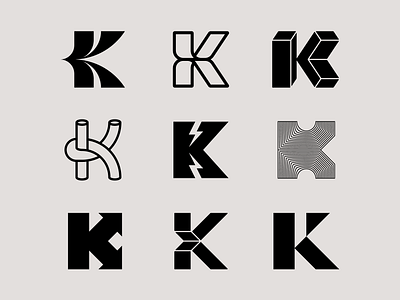 Letter K exploration 3d logo arrows brand identity branding geometric k logo letter exploration letter k lettermark lightning bolt logo logo design logomark logotype minimal monogram negative space logo tech typography