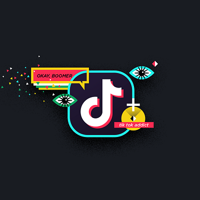 blog image tik tok blog digital marketing illustration marketing platform social tiktok vector