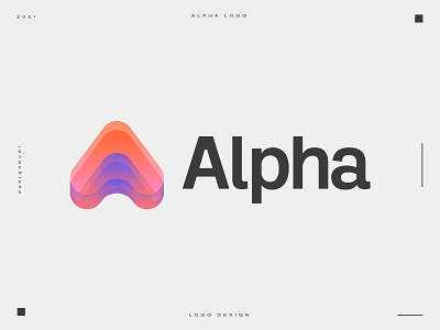 Alpha logo design. alpha best logo brand identity branding gradient graphicdesign identity layers lettermark logo logo designer logos low code mark minimal modern logo monogram team tech