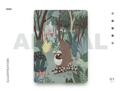 animal design flat illustration logo ux 插画