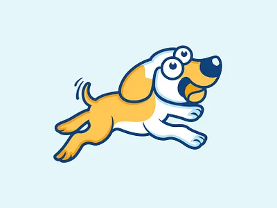 Funny Dog Logo Template animal animation ball cartoon character cute design dog fun funny illustration kids