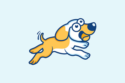 Funny Dog Logo Template animal animation ball cartoon character cute design dog fun funny illustration kids