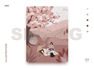 spring design icon ux 儿童插画 插画