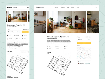 Rentree | Case Study - Apartment Page apartment app application design flat interface marketplace real estate ui unikorns ux website