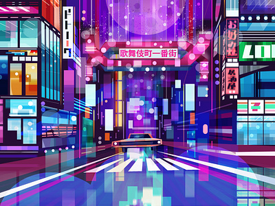 Tokyo Drive by Taka car city creative drive illustration inspiration tokyo