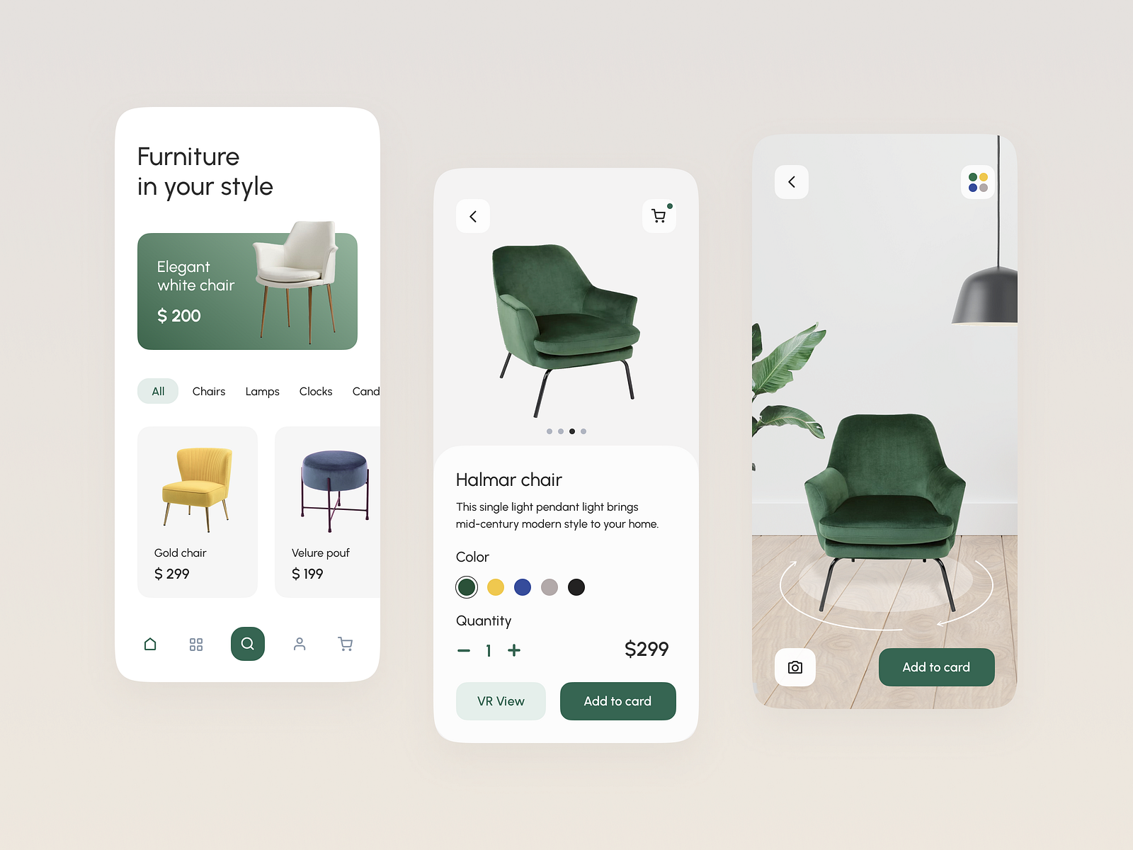 AR application for selling Household goods by Cleveroad on Dribbble