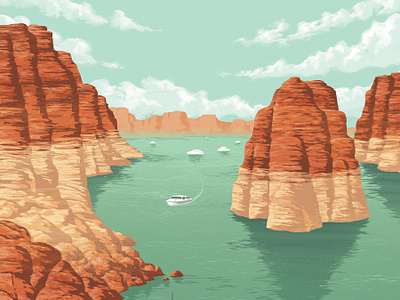 Desert digital editorial folioart illustration landscape rui ricardo