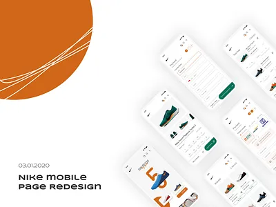 Mobile Page Redesign clean design landing layout minimal nike typography ui uiux