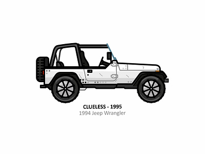Clueless auto car car app design dots engine film icon iconic illustration jeep line movie outline speed sport steel vector vehicle
