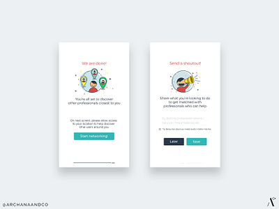 Onboarding Screens UI - Ohai design icons illustration location permission networking app onboarding illustration onboarding screen onboarding ui ui ui design