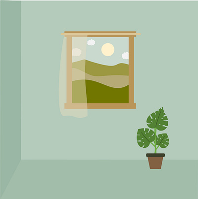 minimalist room artph graphic design graphics illustration indoor microsoft powerpoint minimalist plant room scenic window