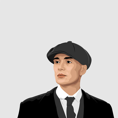 Thomas Shelby Vector Illustration 3pointcurve coreldraw illustration peaky blinders peakyfanart thomas shelby vector art