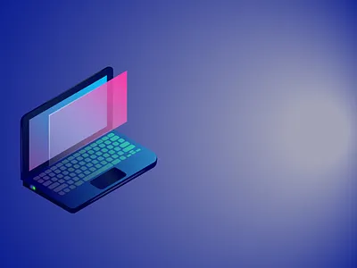 Isometric Laptop computer design illustration isometric isometric illustration laptop notebook notebooks technolofy vector