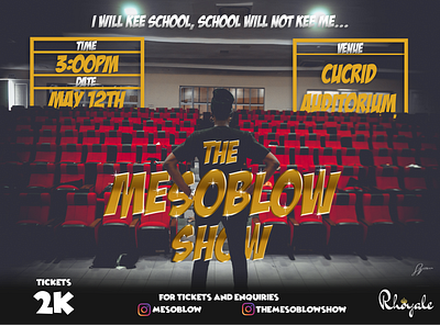 TheMesoblowShow blow comedy poster poster design