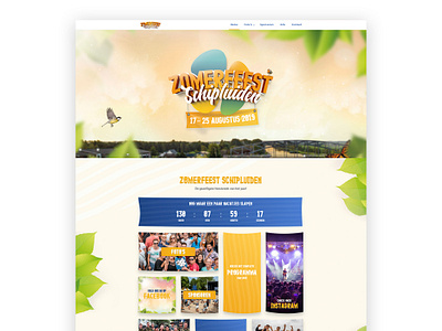 Festival Website Design event festival freelance designer mennovanpaassen ui web web design webdesign website zomerfeest schipluiden