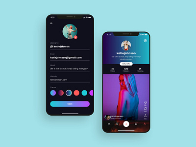 User profile UI design adobe xd app design app designer app screens figma mobile mobile app mobile app ui design sketchapp tiktok twitch ui ui design ui kit ui ux design video app video sharing app 应用 应用界面 设计