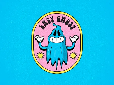 Lazy ghost 1930 1930s 30s 40s cartoon cartoon character character design ghost illustration logo lowbrow art mascot character mascot logo popsurrealism retro retrodesign superhero vintage wierd