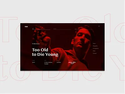 Nicolas Winding Refn Website Concept cinema film movie movies ui uiux ux web webdesign website