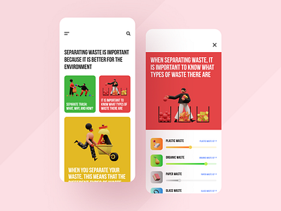 Separate Trash App app application clean clear design design ecology app environment figma flat ios mobile separate app ui ux