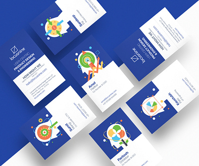 Locusnine Business Card branding design illustration logo ui vector