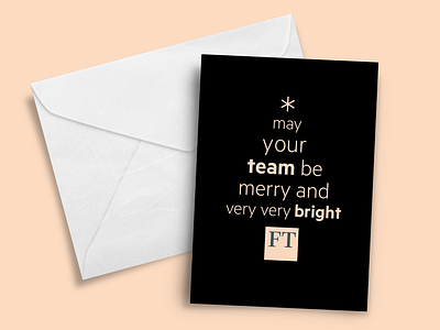 Financial Times Holiday Card card christmas design envelope financial times greetingcard holiday card holidays logo newspaper print typogaphy