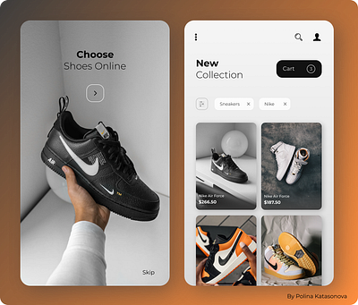 shoes app branding design flat illustration minimal ui ux web website