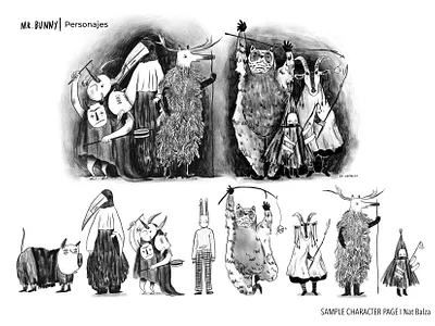 Primal characters character design illustration process