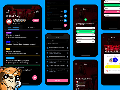 Flick - Quizzes app app design chat design football group group chat product design quiz quizzes sport sports sports app sports quiz ui ui design user interface user interface design ux ux design