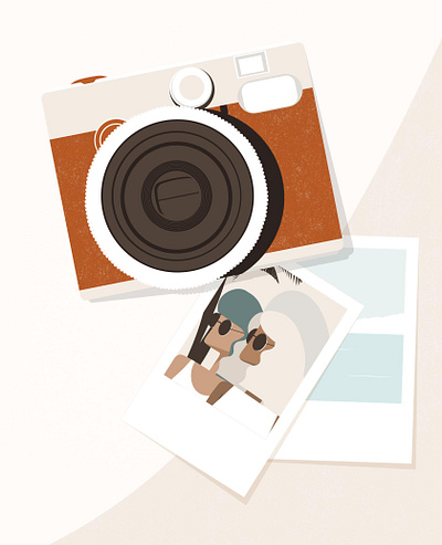 Polaroids digital editorial editorial illustration friends friendship holiday illustration photos polaroid summer travel vacation woman