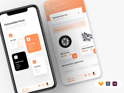 Automobile App Screens adobe xd automobile figma mobile ui sketch