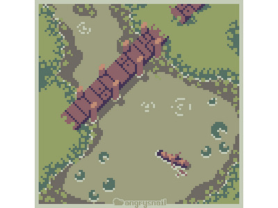 Swamp! 8bit 8bitart environment design game design gameart pixel art pixelart sprite swamp tileset