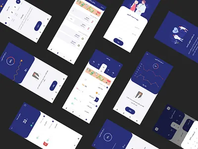 Medical App - Persian Version adobe xd adobe xd photoshop ui ux blue corona coronavirus design doctor medical medicine mobile mobile app ui ux virus