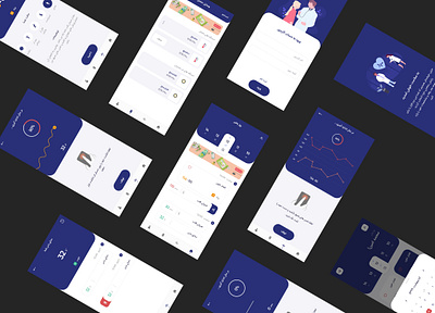 Medical App - Persian Version adobe xd adobe xd photoshop ui ux blue corona coronavirus design doctor medical medicine mobile mobile app ui ux virus