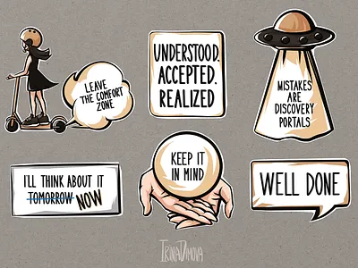 Stickers With Motivation design logo motivation sticker sticker design sticker illustration stickers type type design