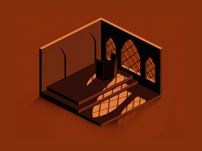 Church Pulpit 3d africa design icon illustration isometric kenya nairobi vector