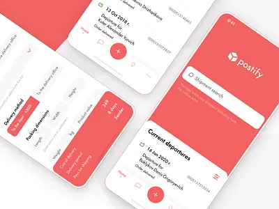 Shipping app app clean color concept design ios minimal mobile ui ux