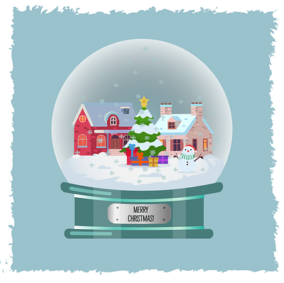 Christmas Globe ball christmas card chritmas globe snowman